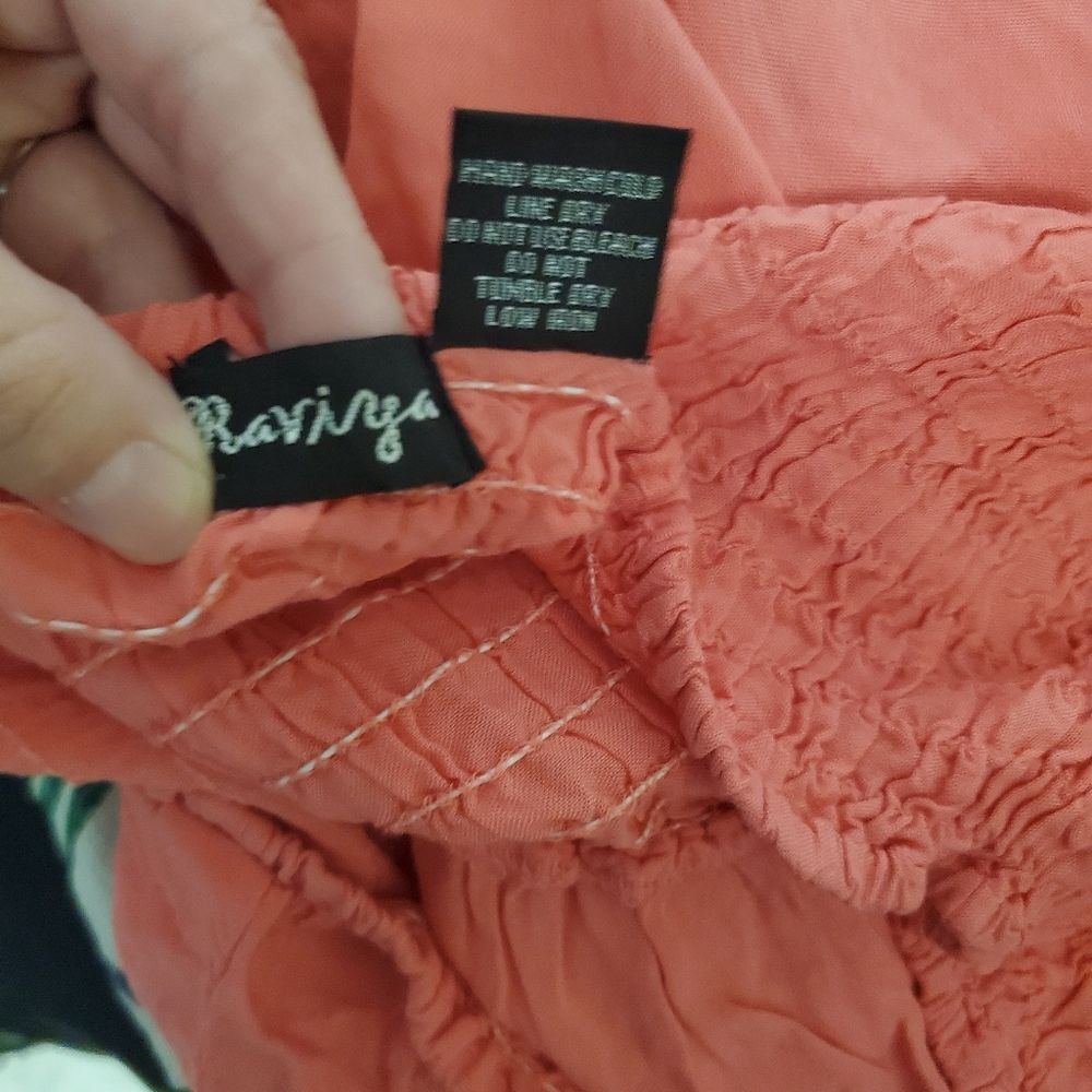Coral strapless dress or cover up S - Picture 5 of 5